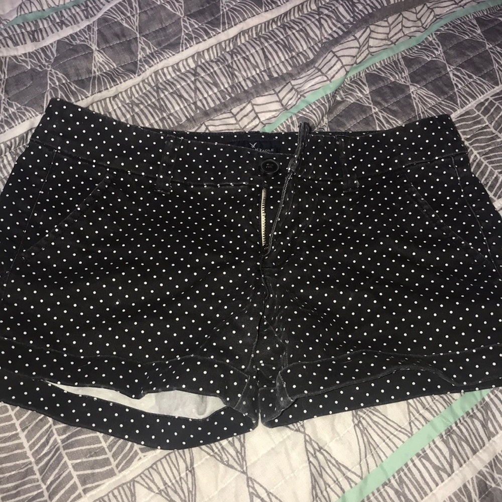 American Eagle Polka Dot Jean Shorts